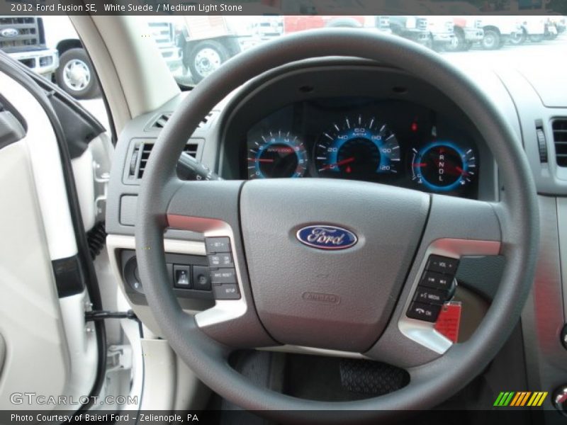 White Suede / Medium Light Stone 2012 Ford Fusion SE