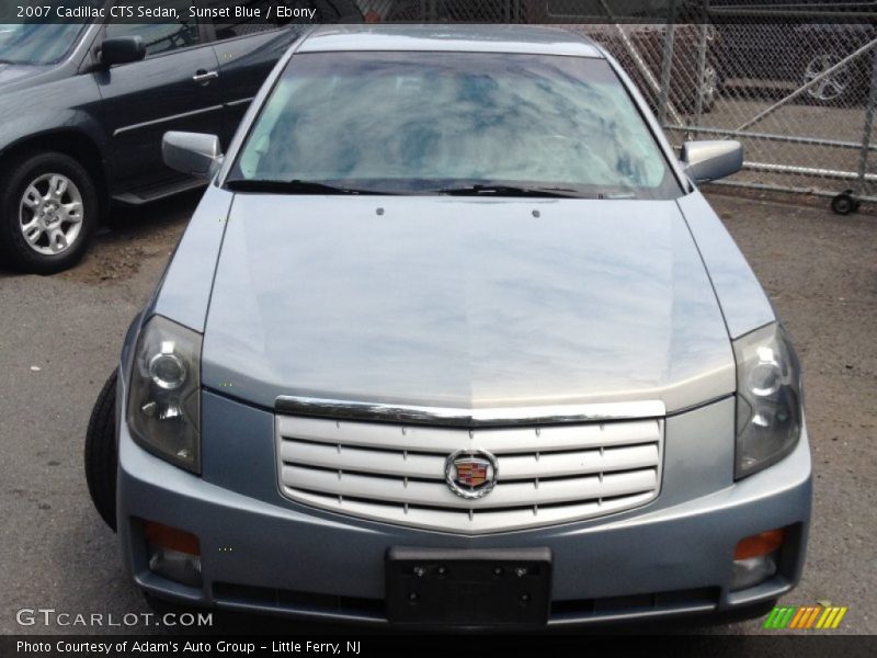 Sunset Blue / Ebony 2007 Cadillac CTS Sedan