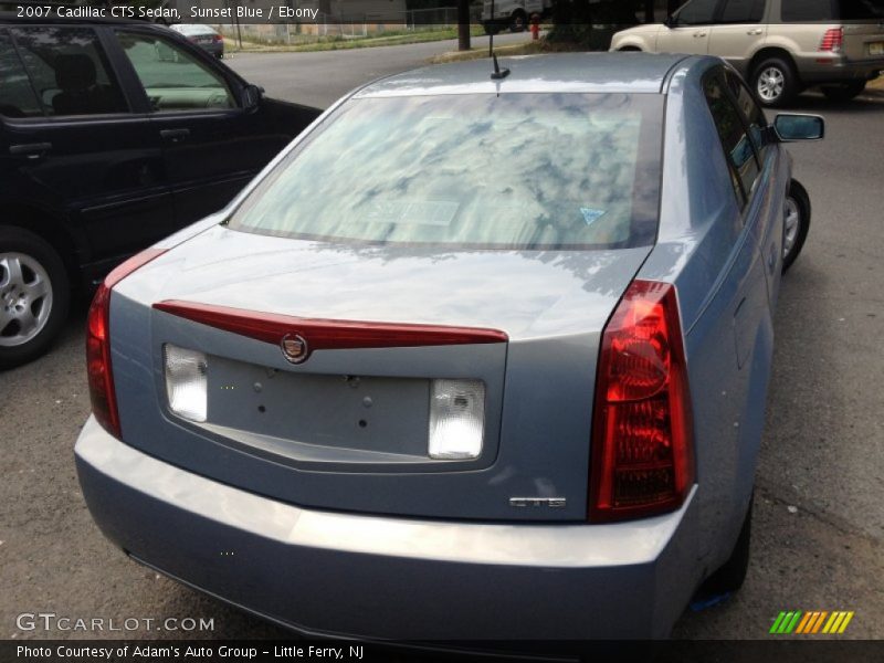 Sunset Blue / Ebony 2007 Cadillac CTS Sedan