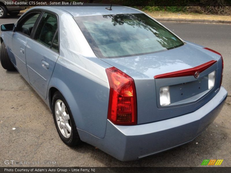 Sunset Blue / Ebony 2007 Cadillac CTS Sedan