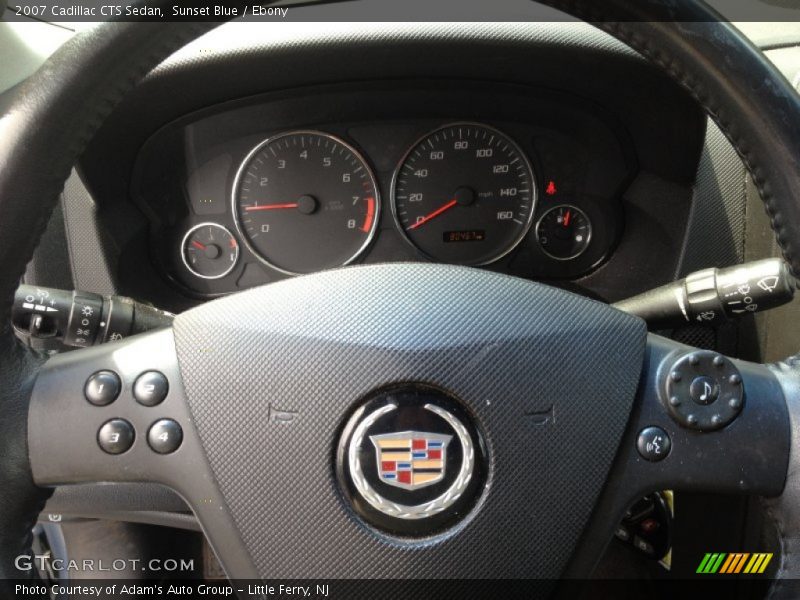 Sunset Blue / Ebony 2007 Cadillac CTS Sedan