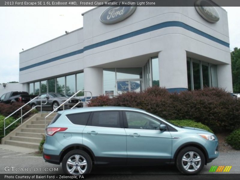 Frosted Glass Metallic / Medium Light Stone 2013 Ford Escape SE 1.6L EcoBoost 4WD