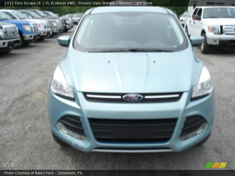 Frosted Glass Metallic / Medium Light Stone 2013 Ford Escape SE 1.6L EcoBoost 4WD