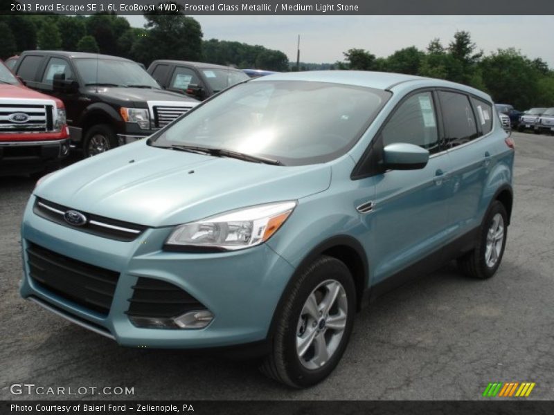 Frosted Glass Metallic / Medium Light Stone 2013 Ford Escape SE 1.6L EcoBoost 4WD