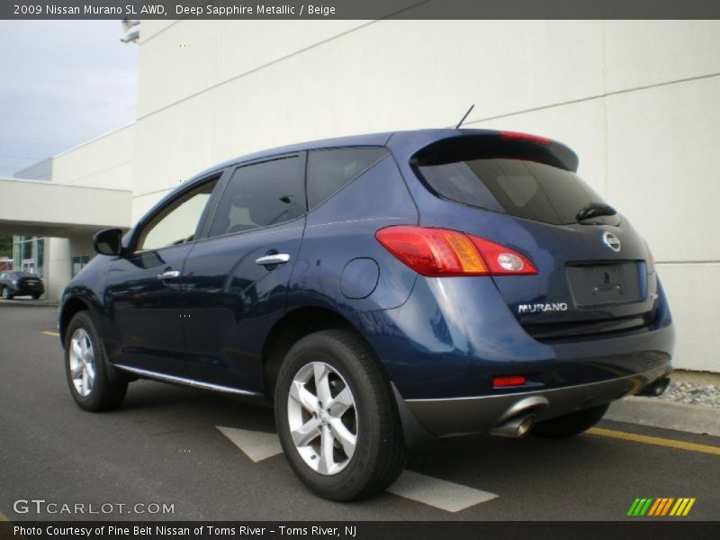 Deep Sapphire Metallic / Beige 2009 Nissan Murano SL AWD