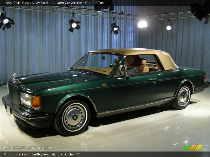 Green / Tan 1990 Rolls-Royce Silver Spirit II Custom Convertible