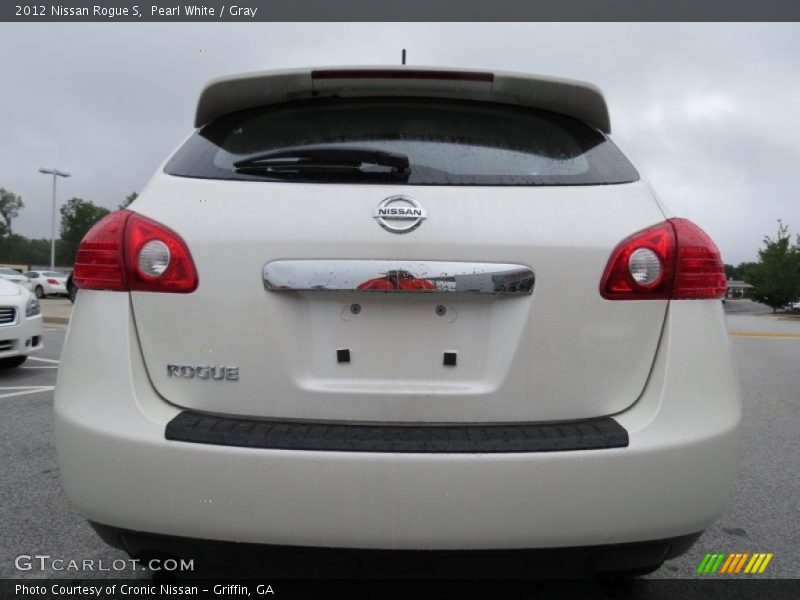 Pearl White / Gray 2012 Nissan Rogue S
