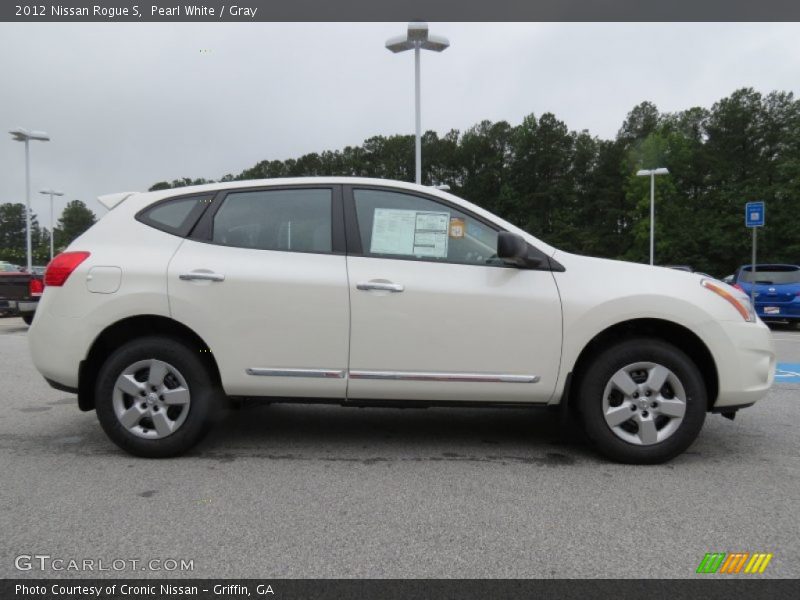 Pearl White / Gray 2012 Nissan Rogue S