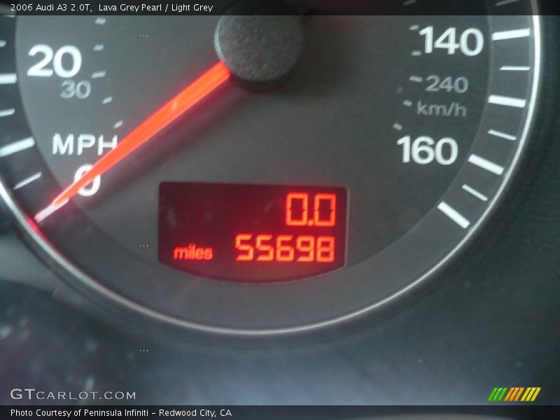 Lava Grey Pearl / Light Grey 2006 Audi A3 2.0T