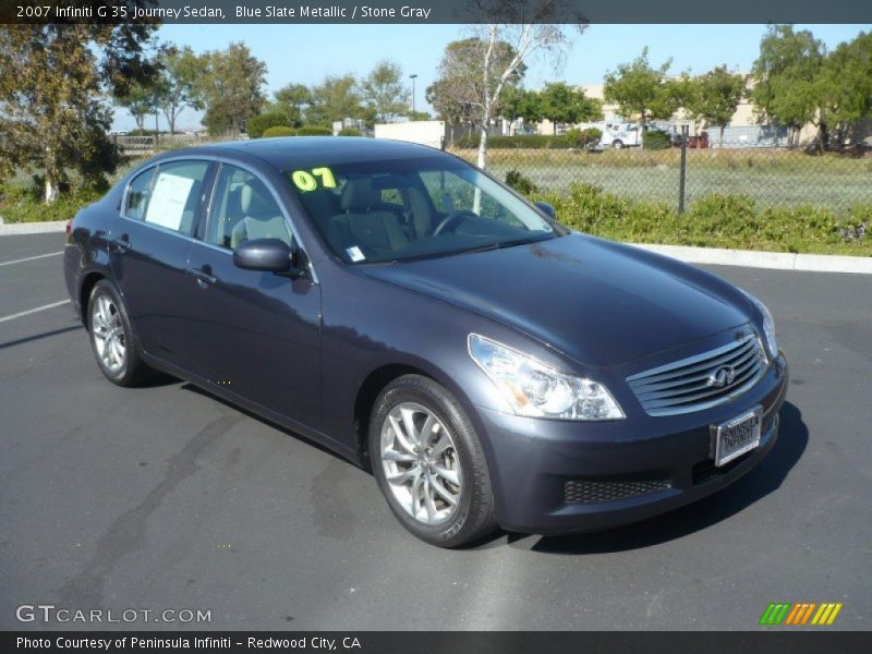 Blue Slate Metallic / Stone Gray 2007 Infiniti G 35 Journey Sedan