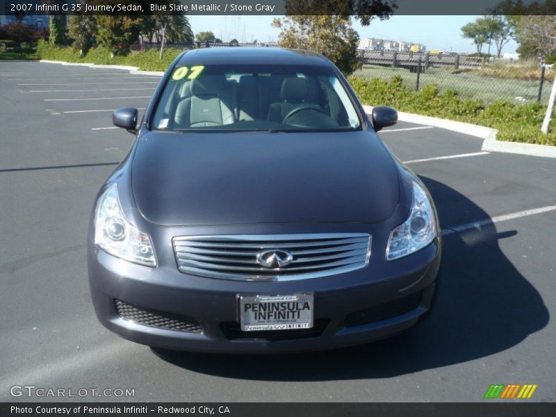 Blue Slate Metallic / Stone Gray 2007 Infiniti G 35 Journey Sedan