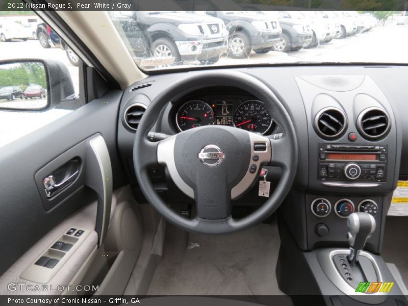 Pearl White / Gray 2012 Nissan Rogue S