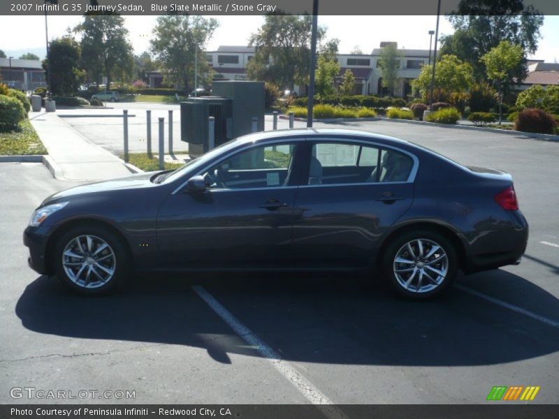 Blue Slate Metallic / Stone Gray 2007 Infiniti G 35 Journey Sedan