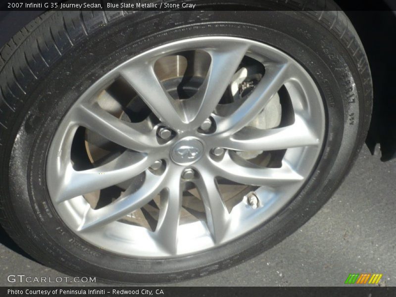 Blue Slate Metallic / Stone Gray 2007 Infiniti G 35 Journey Sedan