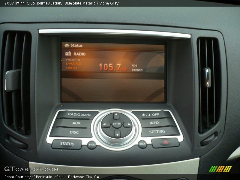 Blue Slate Metallic / Stone Gray 2007 Infiniti G 35 Journey Sedan