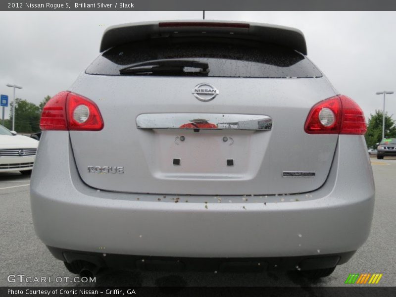 Brilliant Silver / Black 2012 Nissan Rogue S