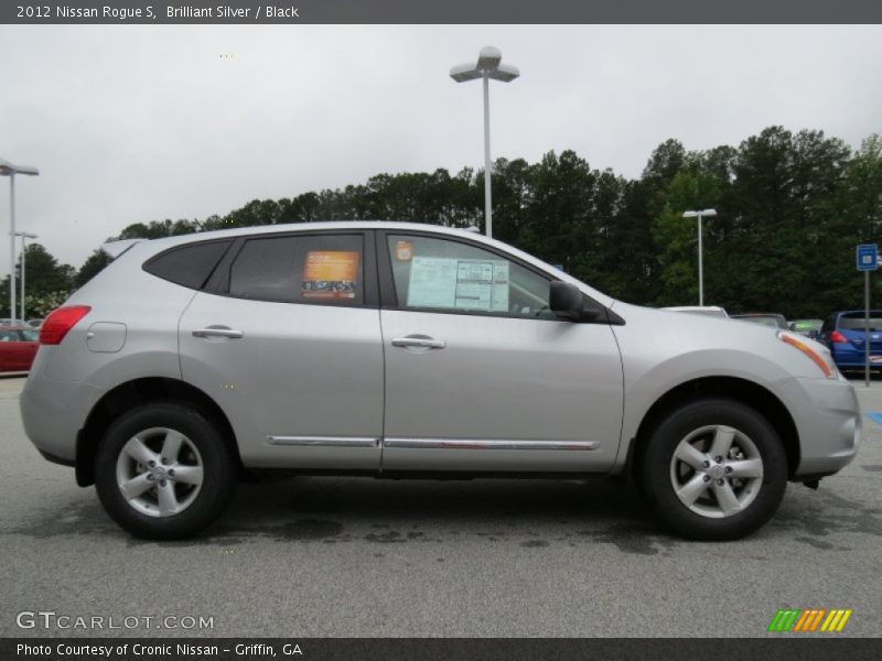 Brilliant Silver / Black 2012 Nissan Rogue S