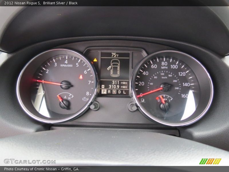 Brilliant Silver / Black 2012 Nissan Rogue S