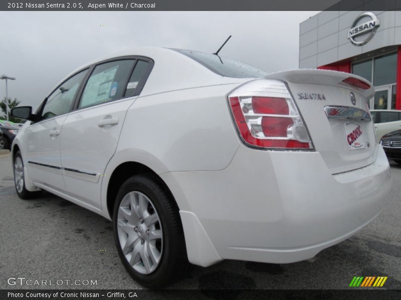 Aspen White / Charcoal 2012 Nissan Sentra 2.0 S