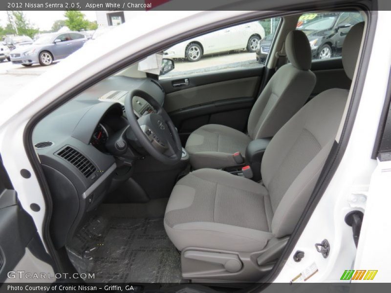Aspen White / Charcoal 2012 Nissan Sentra 2.0 S