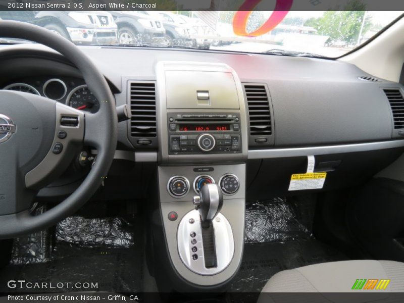 Aspen White / Charcoal 2012 Nissan Sentra 2.0 S