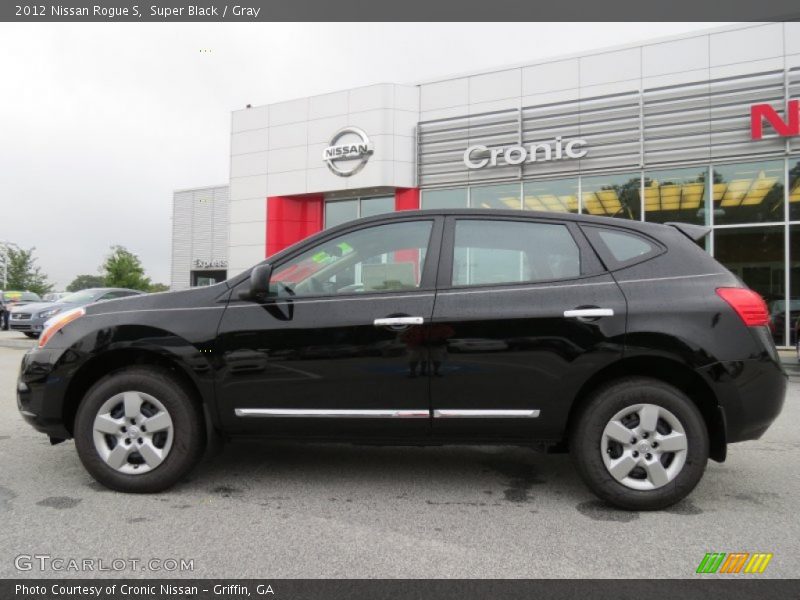Super Black / Gray 2012 Nissan Rogue S