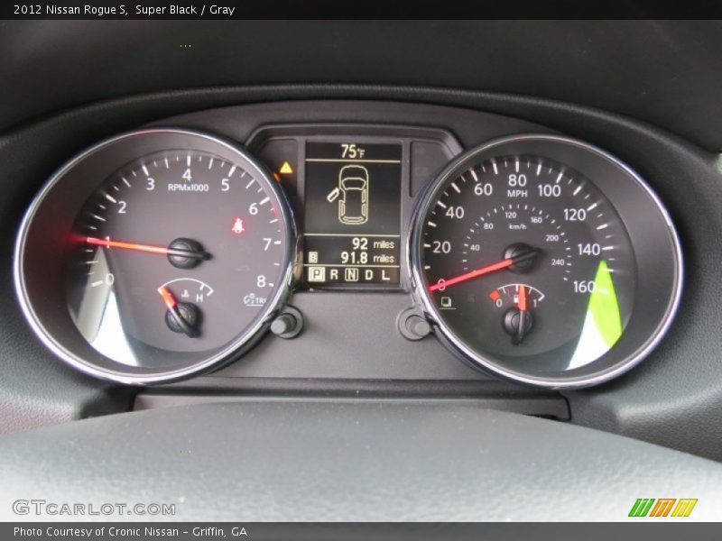 Super Black / Gray 2012 Nissan Rogue S