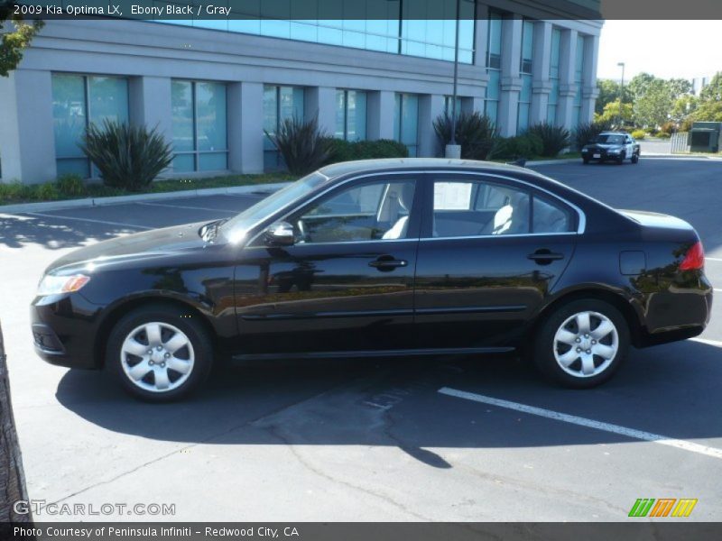 Ebony Black / Gray 2009 Kia Optima LX