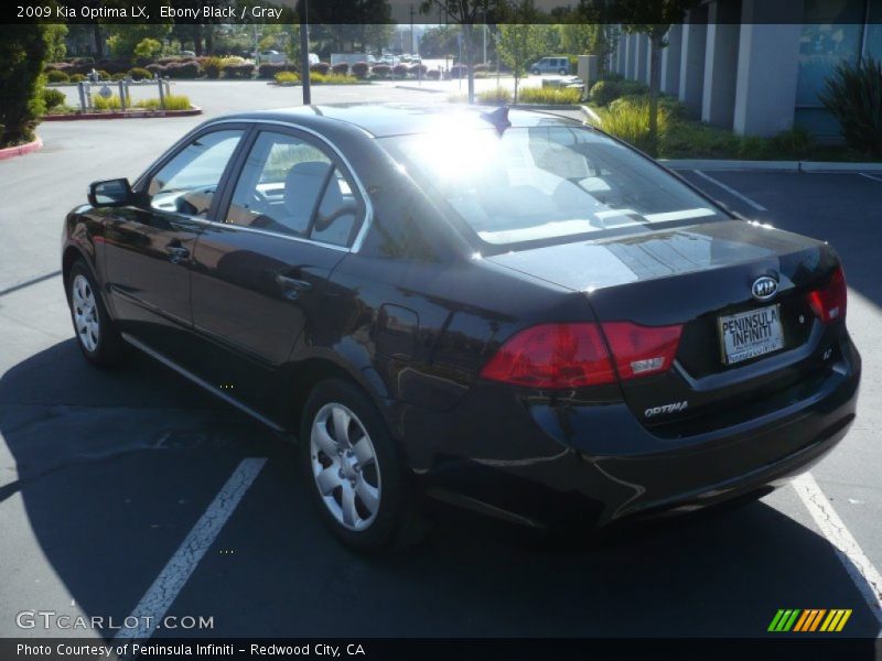 Ebony Black / Gray 2009 Kia Optima LX