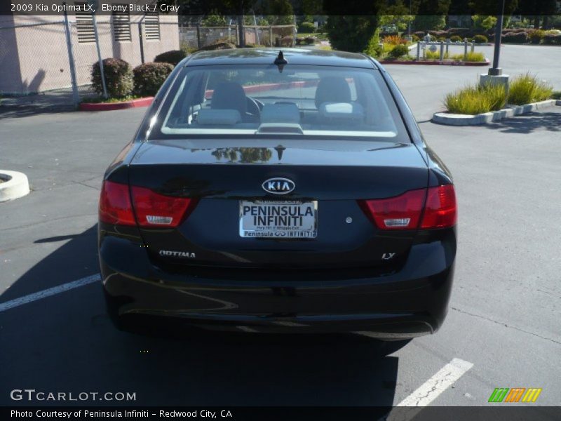 Ebony Black / Gray 2009 Kia Optima LX