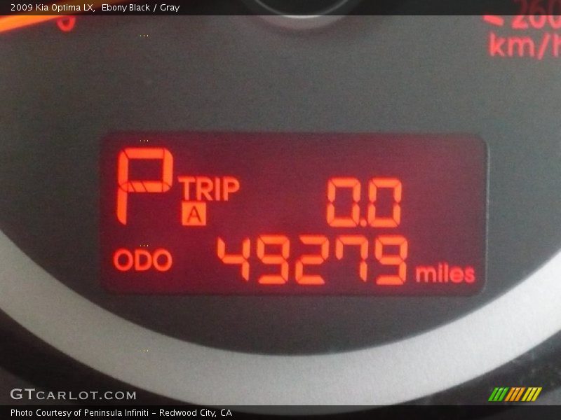 Ebony Black / Gray 2009 Kia Optima LX