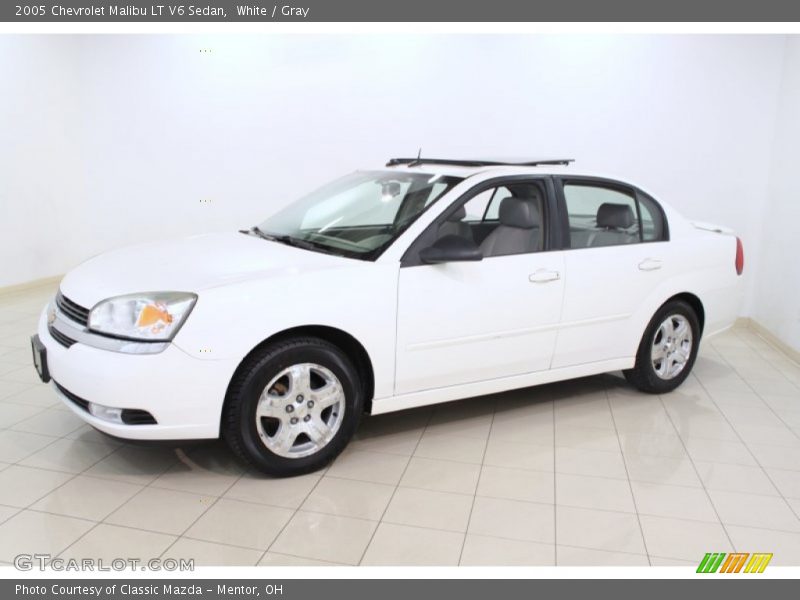 White / Gray 2005 Chevrolet Malibu LT V6 Sedan