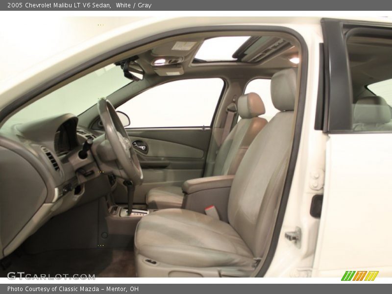 White / Gray 2005 Chevrolet Malibu LT V6 Sedan
