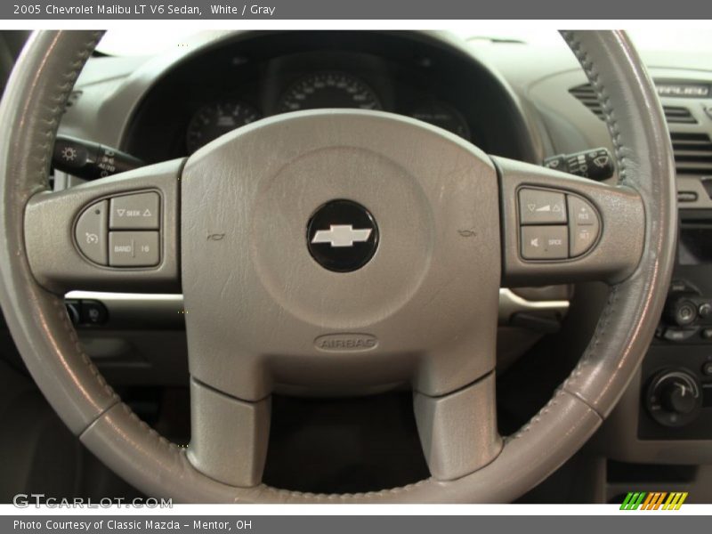 White / Gray 2005 Chevrolet Malibu LT V6 Sedan