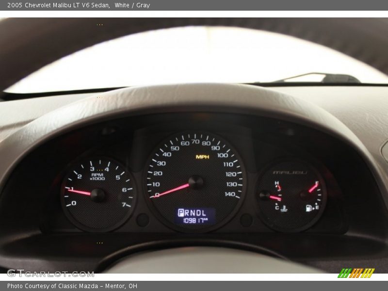 White / Gray 2005 Chevrolet Malibu LT V6 Sedan