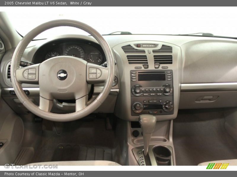 White / Gray 2005 Chevrolet Malibu LT V6 Sedan