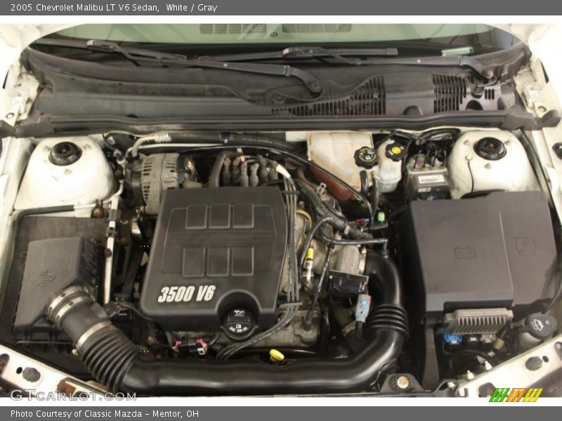 White / Gray 2005 Chevrolet Malibu LT V6 Sedan