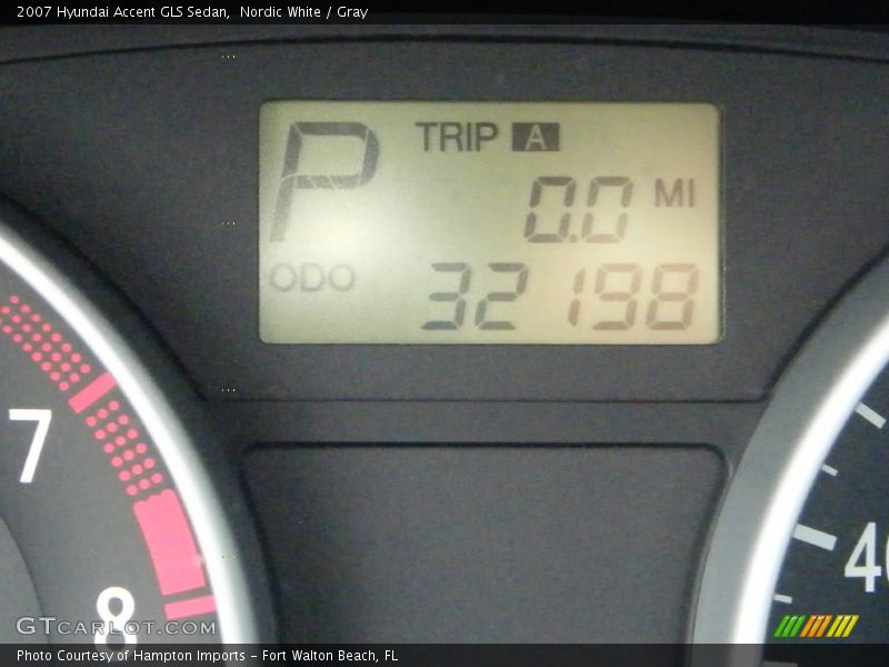 Nordic White / Gray 2007 Hyundai Accent GLS Sedan