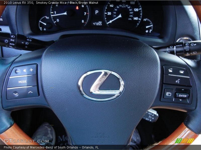 Smokey Granite Mica / Black/Brown Walnut 2010 Lexus RX 350