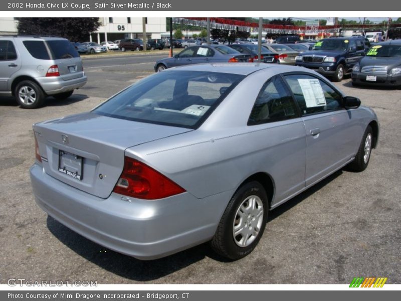Satin Silver Metallic / Black 2002 Honda Civic LX Coupe
