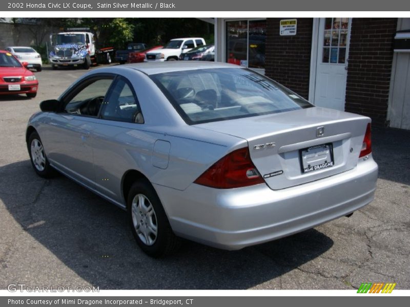 Satin Silver Metallic / Black 2002 Honda Civic LX Coupe