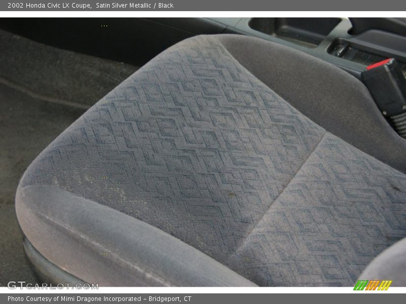 Satin Silver Metallic / Black 2002 Honda Civic LX Coupe