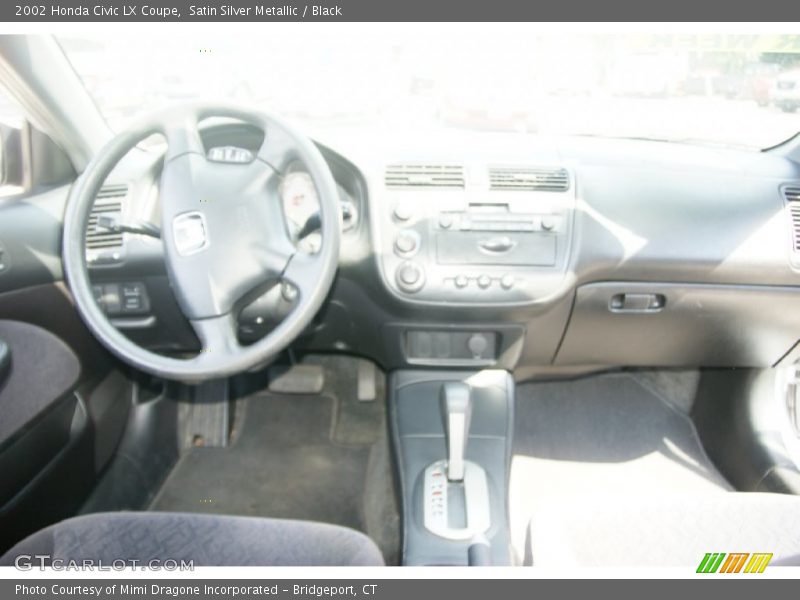 Satin Silver Metallic / Black 2002 Honda Civic LX Coupe