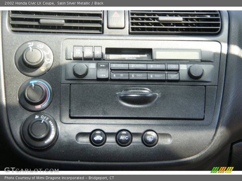 Satin Silver Metallic / Black 2002 Honda Civic LX Coupe