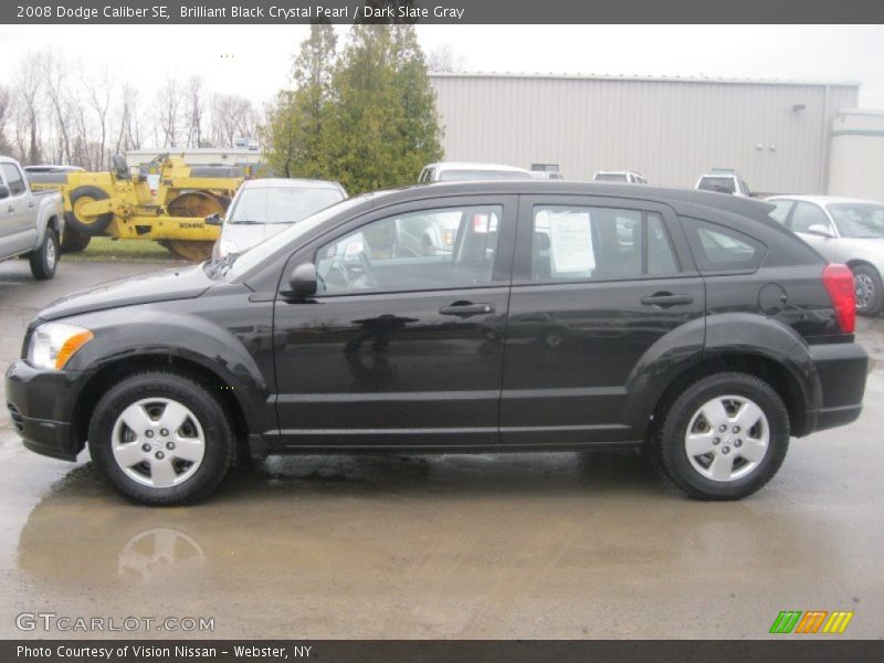Brilliant Black Crystal Pearl / Dark Slate Gray 2008 Dodge Caliber SE