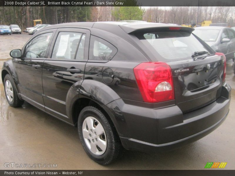 Brilliant Black Crystal Pearl / Dark Slate Gray 2008 Dodge Caliber SE