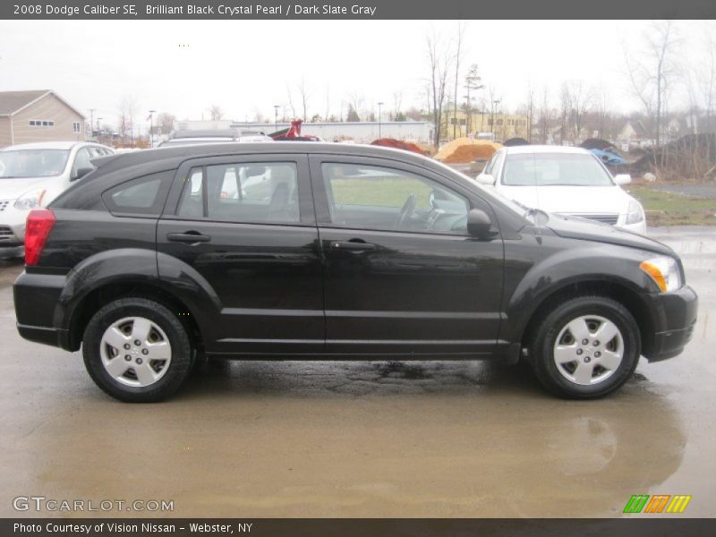 Brilliant Black Crystal Pearl / Dark Slate Gray 2008 Dodge Caliber SE