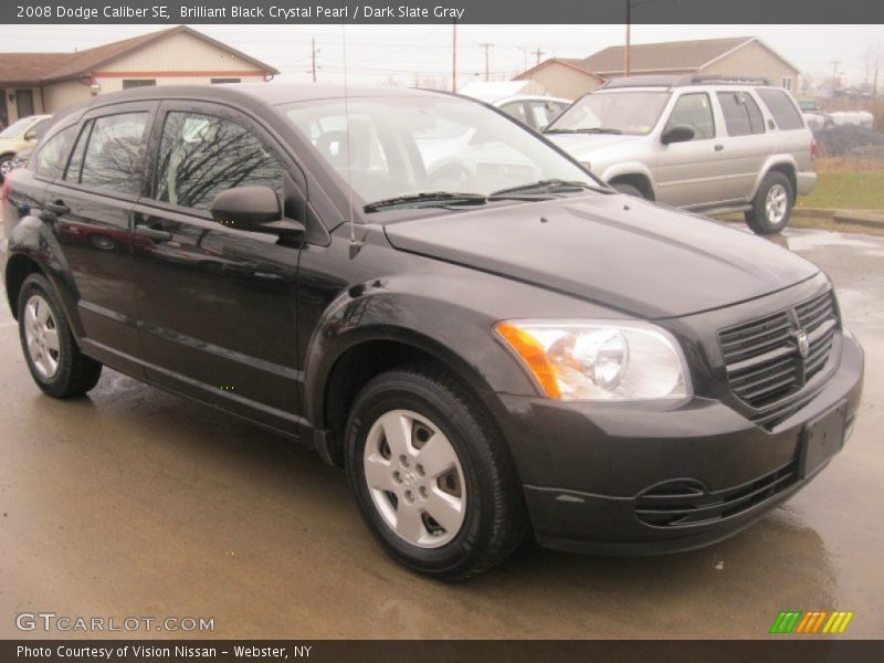 Brilliant Black Crystal Pearl / Dark Slate Gray 2008 Dodge Caliber SE