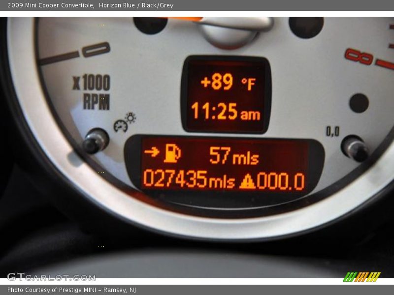Horizon Blue / Black/Grey 2009 Mini Cooper Convertible