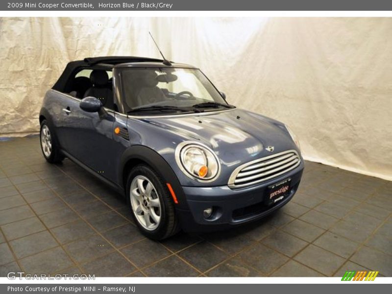 Horizon Blue / Black/Grey 2009 Mini Cooper Convertible